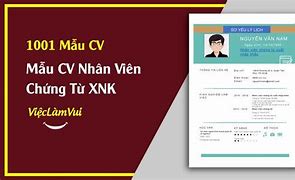 Cv Nhân Viên Chứng Từ Xuất Nhập Khẩu Tiếng Anh